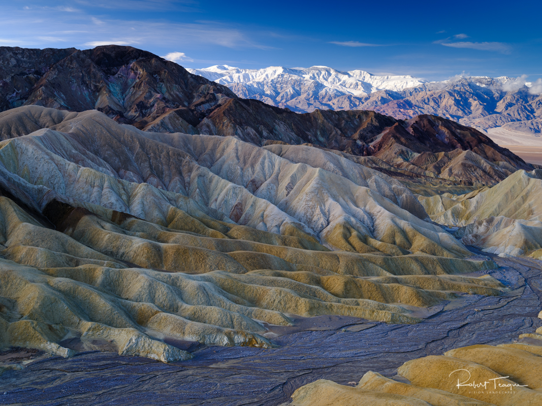 Bentonite Hills in the Early Morning from Zabriskie Point