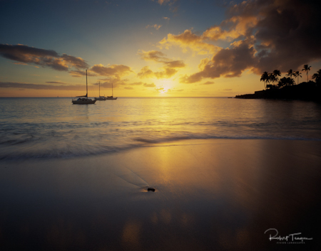 Sunset at Waimea Bay, North Shore