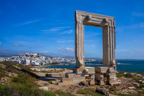 The Portara and Naxos Town