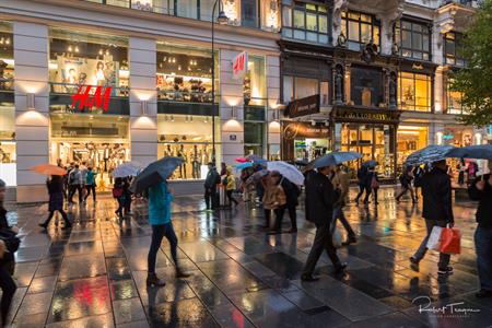 Shopping on a Wet Evening in Vienna