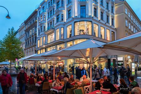 Dining on a Wet Evening in Vienna
