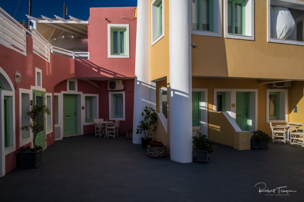 Colorful upper rooms at Ira Resort and Spa